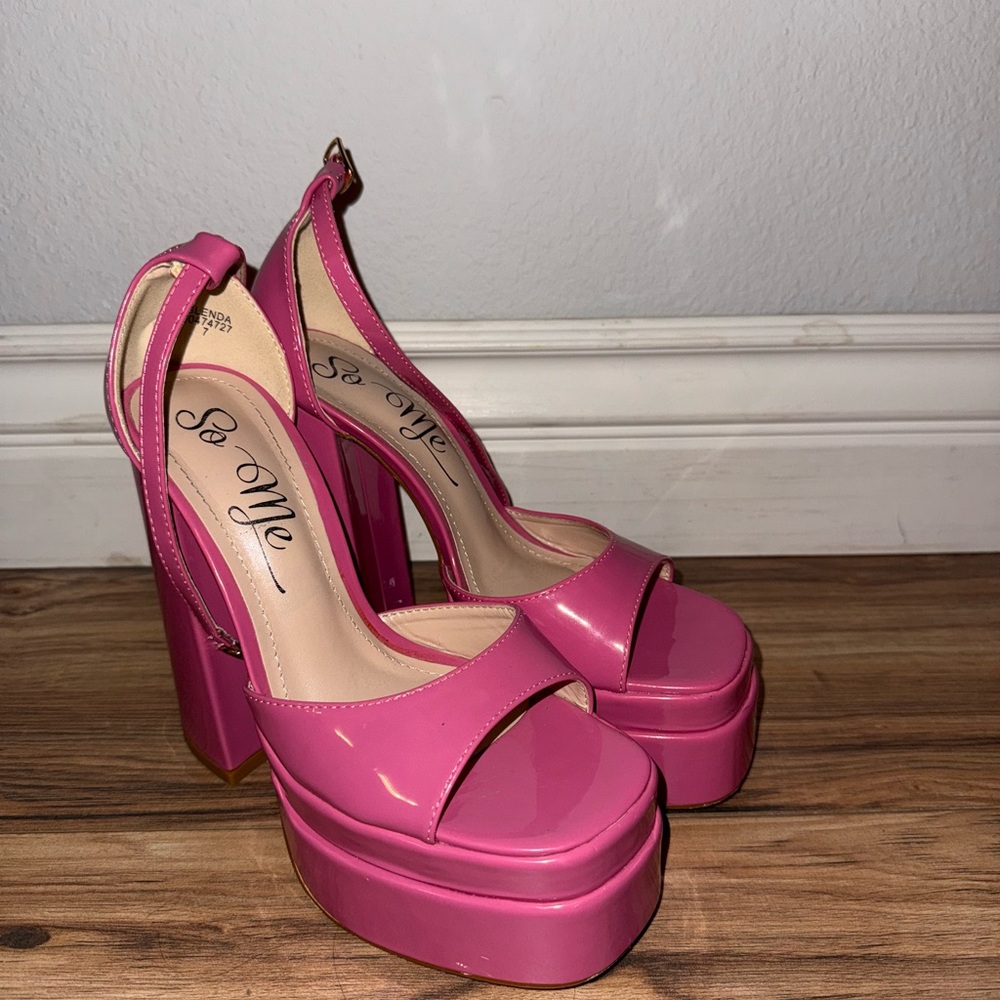 Pink Platform Sandals - Picture 4 of 5